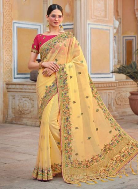 Yellow Colour Ruby Vol 1 New Latest Designer Festive Wear Silk Saree Collection 2306
